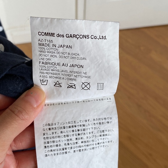 Comme des Garcon PLAY cotton dot tee - Picture 6 of 6